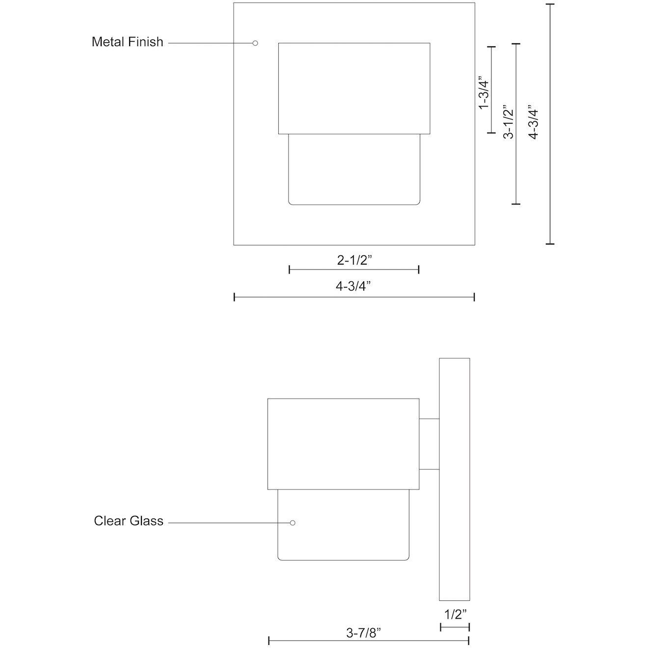 Copenhagen LED 3.5 inch Black Exterior Wall Sconce