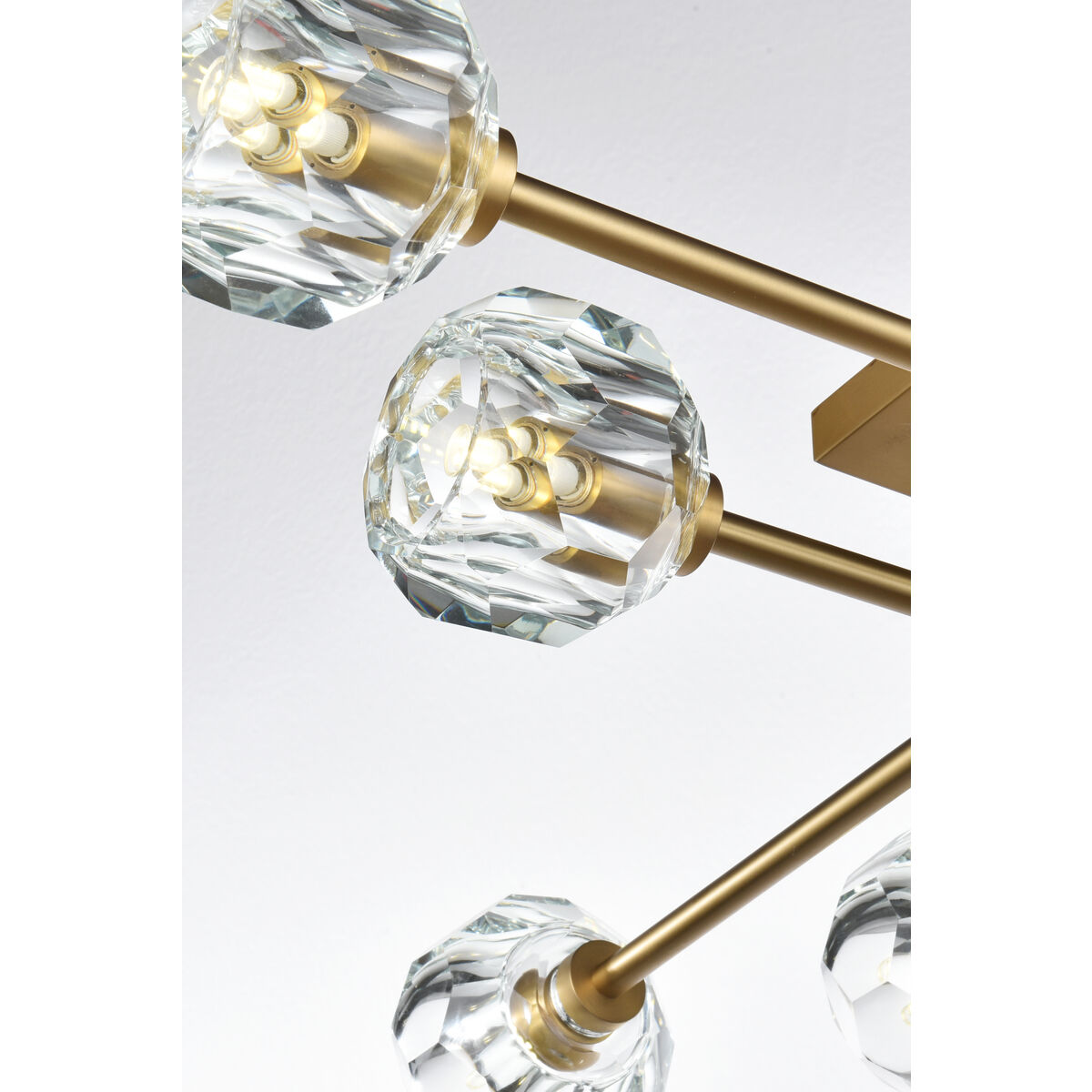 Eren 8 Light 31 inch Satin Gold Flush Mount Ceiling Light