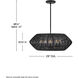 Lisa McDennon Open Air Luca LED 28 inch Black Outdoor Chandelier in 12V LED