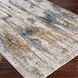 Ladoga 89 X 60 inch Light Beige/Cream/Denim Blue/Gray Rug, 5ft x 8ft