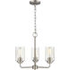 Moven 3 Light 18 inch Satin Nickel Chandelier Ceiling Light