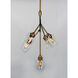 Savvy 5 Light 24 inch Antique Brass/Black Single Pendant Ceiling Light