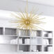 Savannah 9 Light 30 inch Gold Leaf Chandelier Ceiling Light