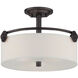 Gramercy Park 3 Light 16 inch Old English Bronze Semi-Flush Ceiling Light