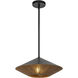 Alora Mood Daphne 1 Light 15 inch Matte Black and Brown Cotton Rope Pendant Ceiling Light