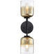 Gatsby 2 Light 5.25 inch Matte Black Wall Sconce Wall Light