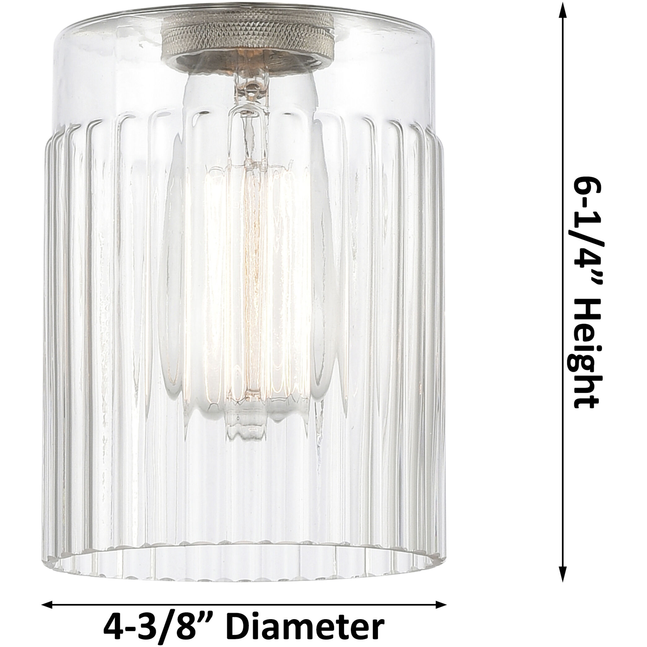 Ballston Hadley 1 Light 5 inch White and Polished Chrome Semi-Flush Mount Ceiling Light in Matte White Glass, Ballston