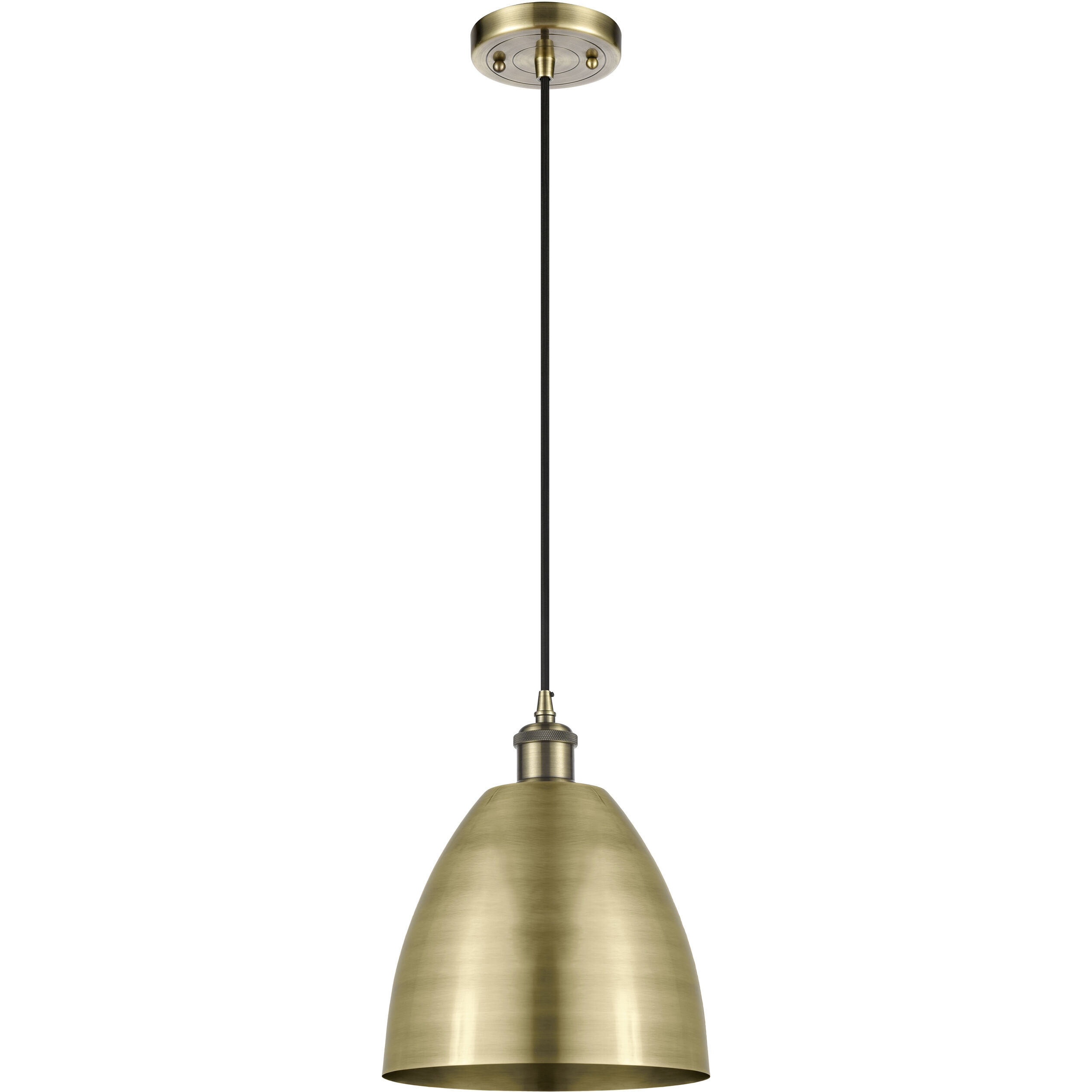 Ballston Dome 1 Light 9 inch Antique Brass Mini Pendant Ceiling Light