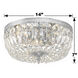 Waltham 3 Light 14 inch Polished Chrome Flush Ceiling Light in Clear Spectra