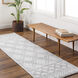 Napoli 96 X 30 inch White Rug, Runner