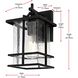 Miller 1 Light 12 inch Black Outdoor Wall Sconce