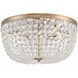 Nola 5 Light 20 inch Vibrant Gold Flush Ceiling Light