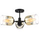 Gatsby 3 Light 20.5 inch Matte Black Semi Flush Mount Ceiling Light