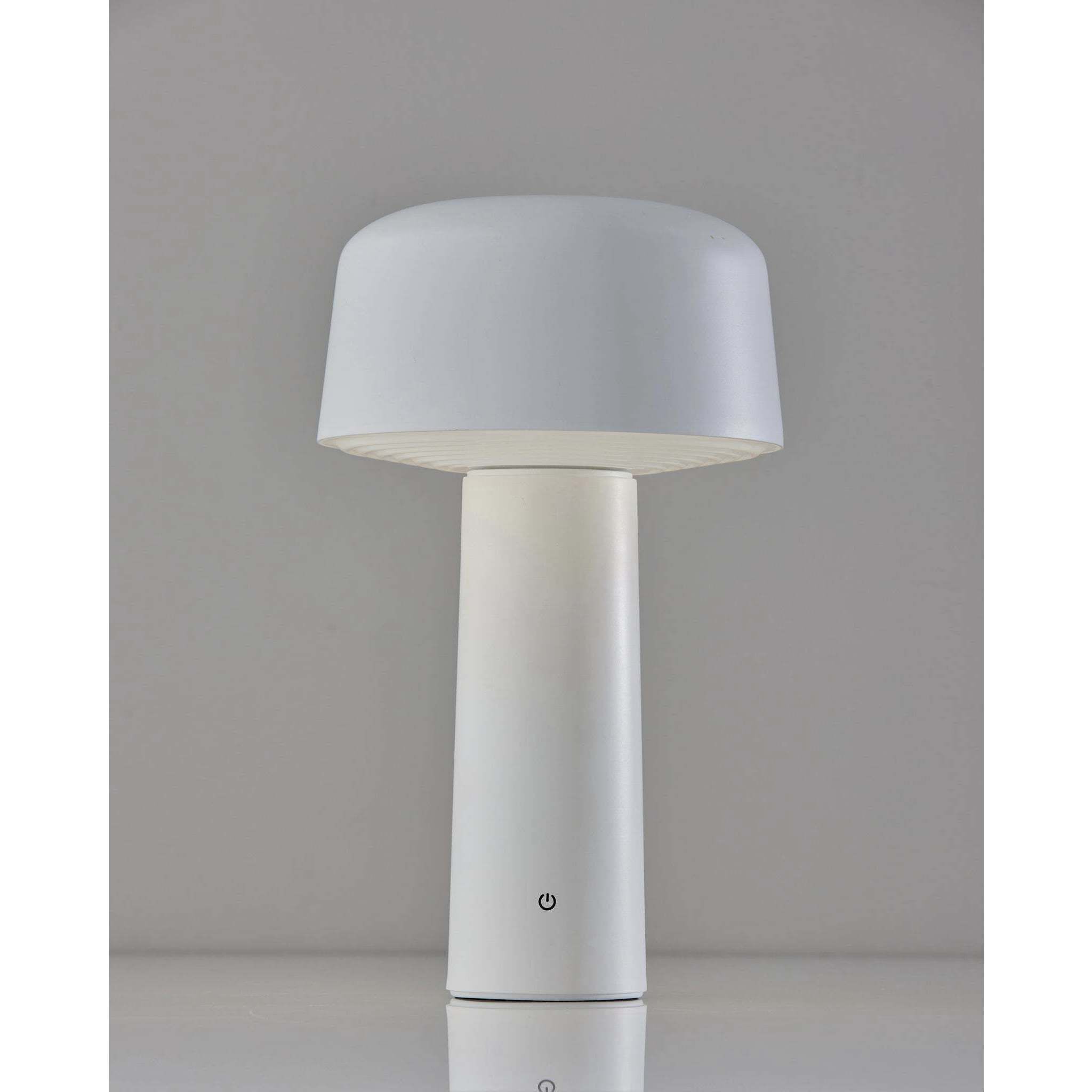 Lenny 10 inch 1.50 watt White LED Cordless Table Lamp Portable Light