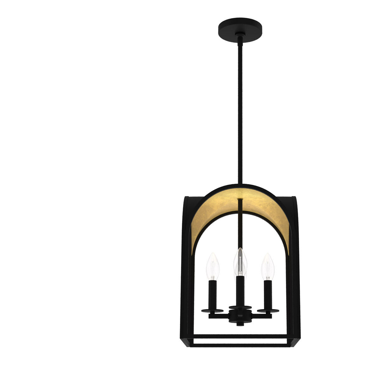 Dukestown 4 Light 12 inch Natural Iron Lantern Pendant Ceiling Light