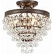Calypso 3 Light 13 inch Vibrant Bronze Semi Flush Ceiling Light