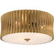 Aven 3 Light 16 inch Sand Coal Black and Legacy Brass Flush Mount Ceiling Light