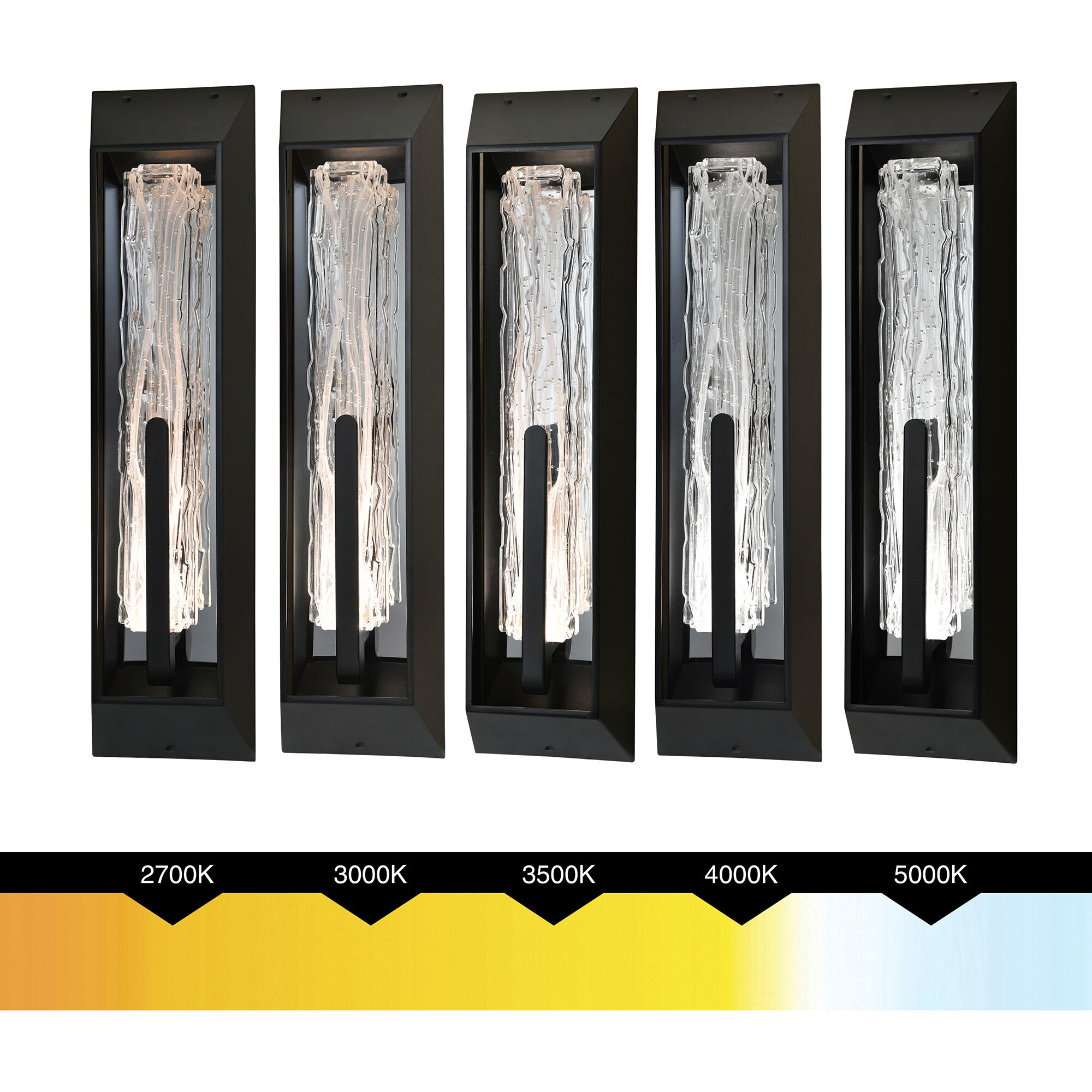 Curva LED 24 inch Sand Black Outdoor Wall Light