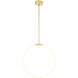 Hoops LED 5 inch Satin Gold Chandelier Ceiling Light