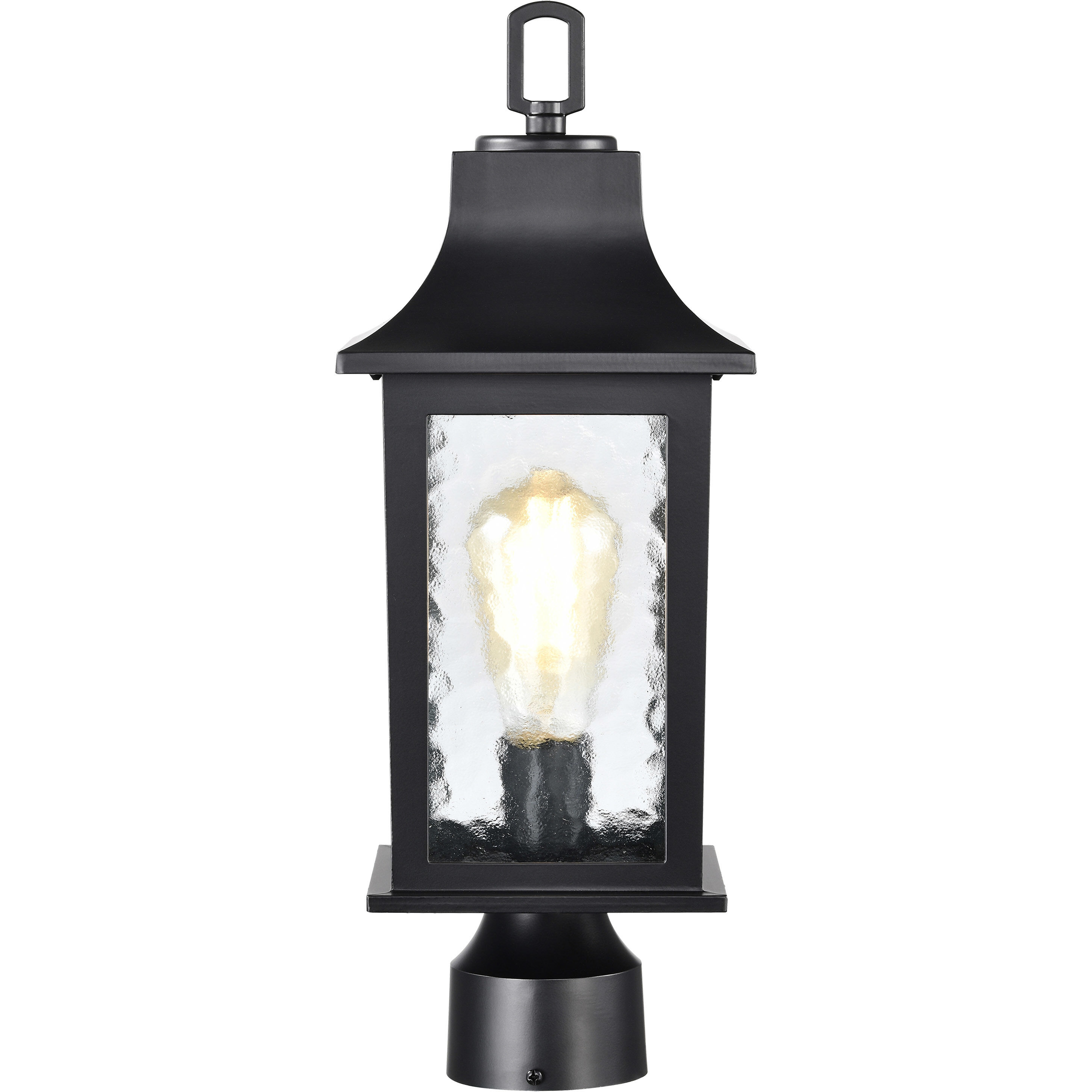 Stillwell 17 inch Matte Black Post Lantern