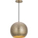 Aurelia 1 Light 10 inch Weathered Brass Mini Pendant Ceiling Light