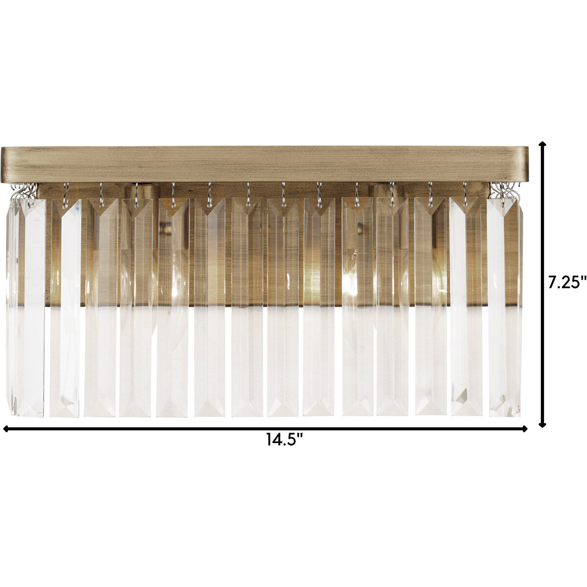 Social Club 2 Light 14.5 inch Havana Gold Bath Vanity Light Wall Light