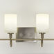 Oak Moore 4 Light 33.88 inch Brushed Nickel Bath Vanity Wall Light