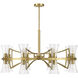 Bennington 16 Light 45 inch Warm Brass Chandelier Ceiling Light