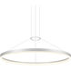 Corona LED 48 inch Bright Satin Aluminum Pendant Ceiling Light in 3000K