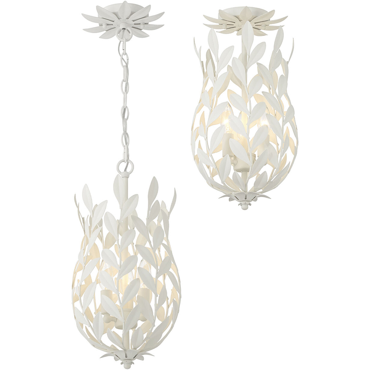 Broche 3 Light 9.5 inch Matte White Pendant Ceiling Light