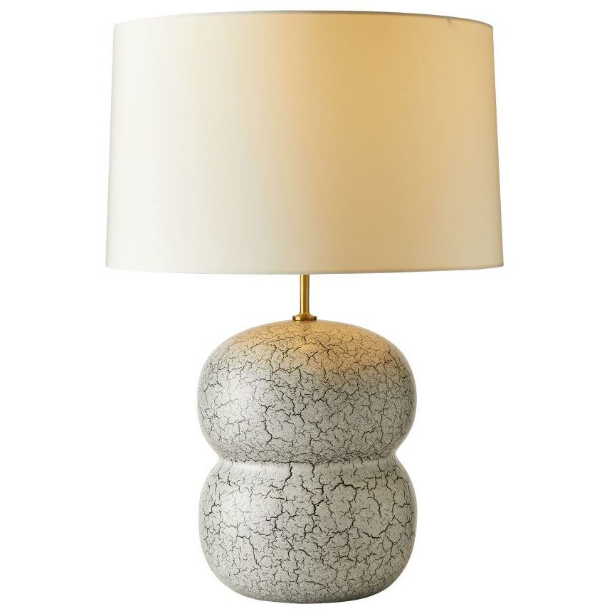 Egret 150 watt Platinum Crackle Table Lamp Portable Light