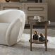 Cusano 20.25 X 16.25 inch Brown marble and Antique Brass Accent Table