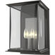 Kingston 2 Light 14.8 inch Coastal Natural Iron and Trans Vintage Platinum Outdoor Sconce, Large - Open Box