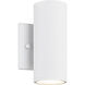 Tubular LED 7 inch Matte White Outdoor Wall Light