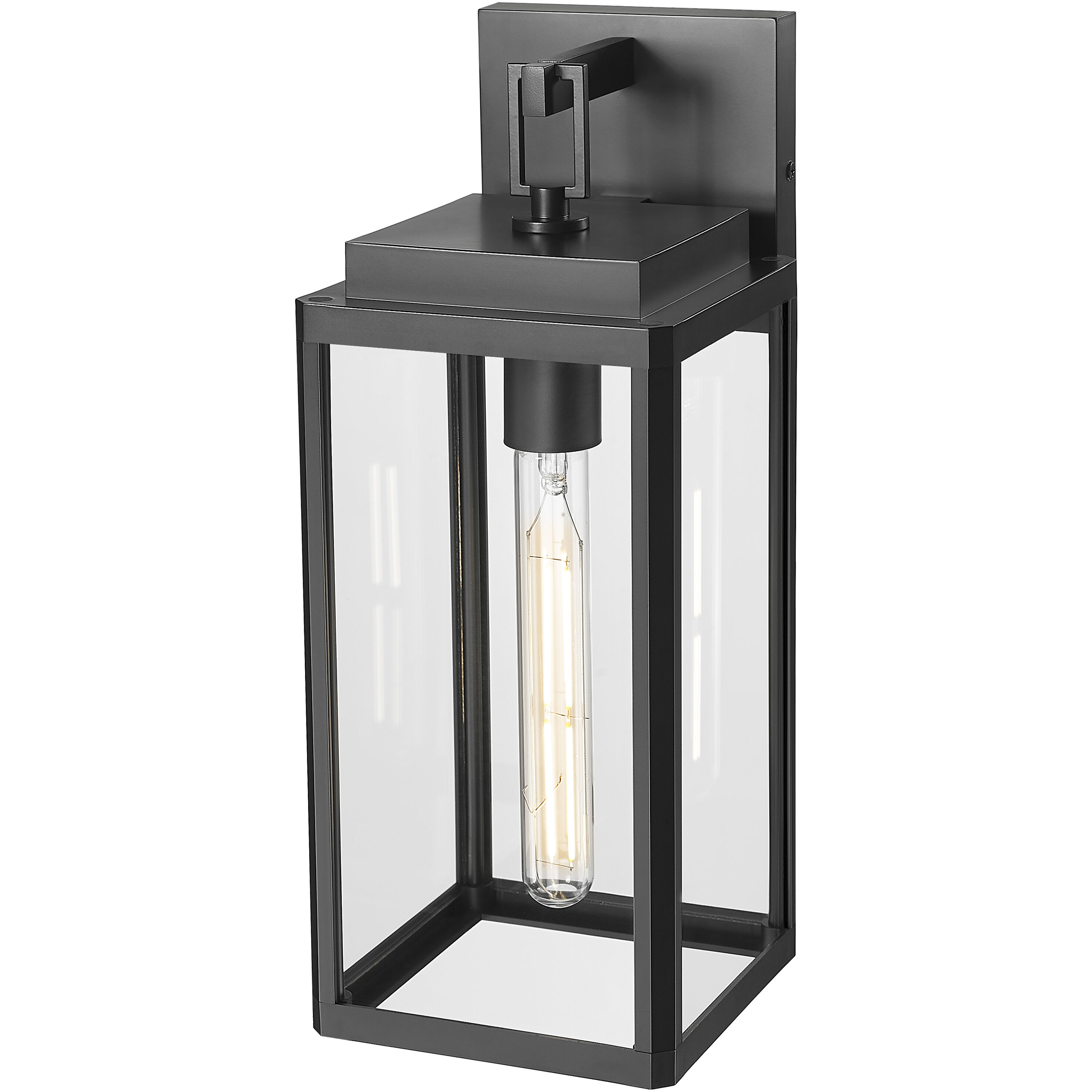 Alpharetta 1 Light 15.5 inch Powder Coated Black Outdoor Wall Lantern