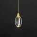 Pebble LED 1.5 inch Black and Polished Gold Single Pendant Ceiling Light