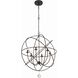 Solaris 6 Light 28.5 inch English Bronze Chandelier Ceiling Light
