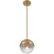 Luniva 1 Light 8 inch Legacy Brass Mini Pendant Ceiling Light