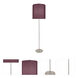 Kate 66.25 inch 150 watt Polished Nickel Floor Lamp Portable Light in Vintage Wine