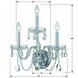 Traditional Crystal Sconce Wall Light in Clear Spectra, Polished Chrome
