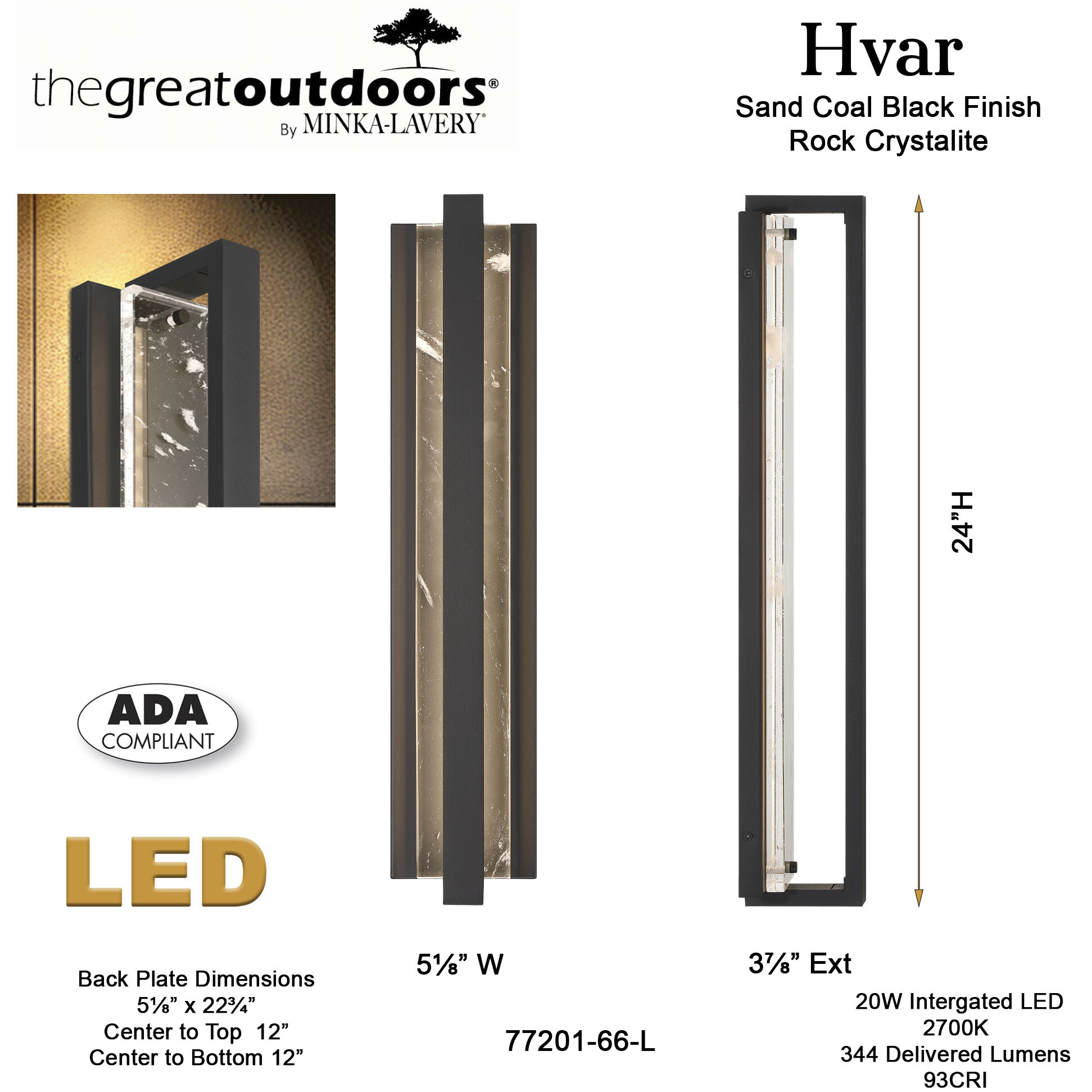 Hvar Outdoor Wall Sconce in Sand Coal, Great Outdoors