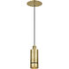 Mick De Giulio Sottile LED Natural Brass Pendant Ceiling Light, Integrated LED