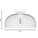 Transitional 1 Light 16 inch Natural Brass Semi-Flush Ceiling Light