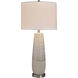 Evian 31 inch 100.00 watt Two Toned Ceramic Lamp With Ivory Table Lamp Portable Light