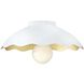 Darla 1 Light 15 inch Textured Plaster Flush Mount Ceiling Light