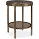 Cusano 20.25 X 16.25 inch Brown marble and Antique Brass Accent Table
