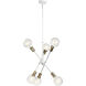 Armstrong 6 Light 20 inch White Chandelier 1 Tier Small Ceiling Light, Small