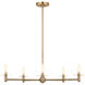 Vilera LED 33.25 inch Satin Brass Chandelier Ceiling Light