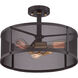 Union Station 3 Light 16 inch Western Bronze Semi-Flush Mount Ceiling Light