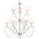 Stratham 9 Light 35.13 inch Brushed Nickel Chandelier Ceiling Light, Design Series